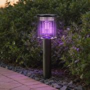 Solar Mosquito Repellent Light Outdoor Bug Zapper LED Stainless Steel Garden Patio