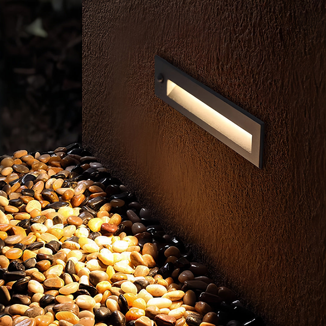 Outdoor LED Step Light Recessed Linear Aluminum Wall Light Waterproof