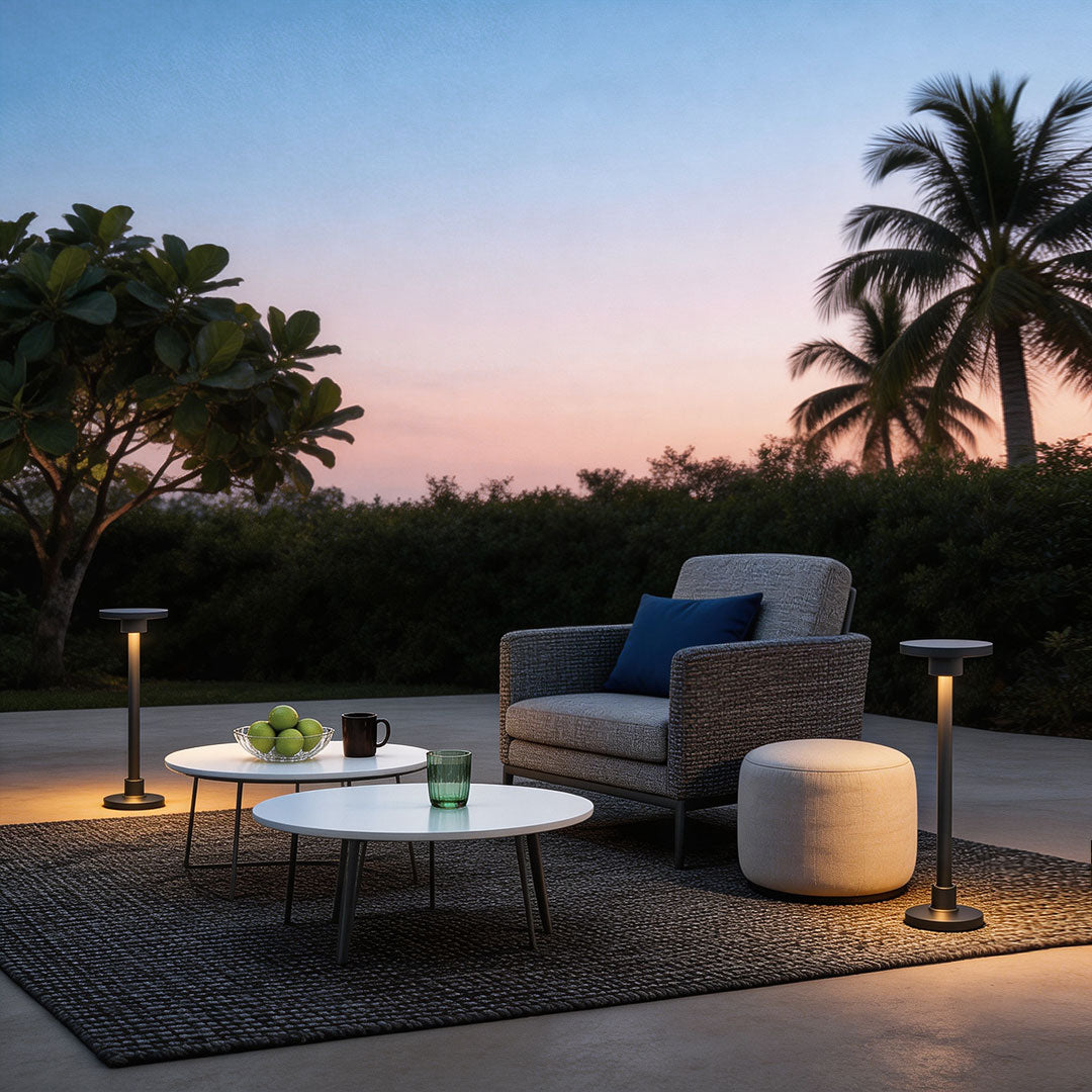 Outdoor LED Path Light Minimalist Black Aluminum 20–26 Inch Waterproof