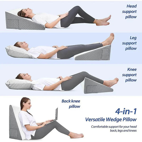 The Premium Wedge Pillow – Elevate Your Sleep & Breathe Easier