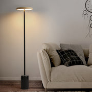 Floor Lamp Dimmable LED Marble Base Iron Pole Acrylic Shade Nordic Minimalist Living Room