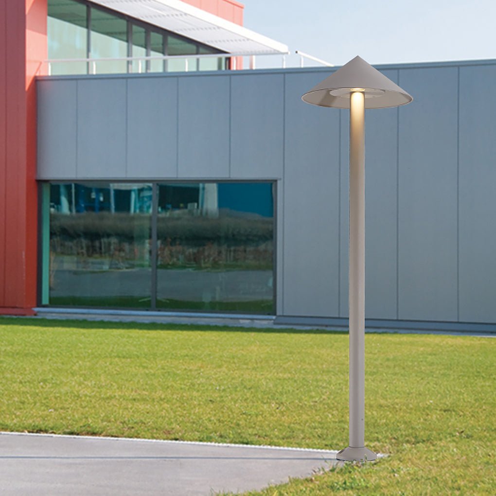 Outdoor LED Post Light Aluminum Glass Minimalist Modern Garden Pathway Courtyard Lamp