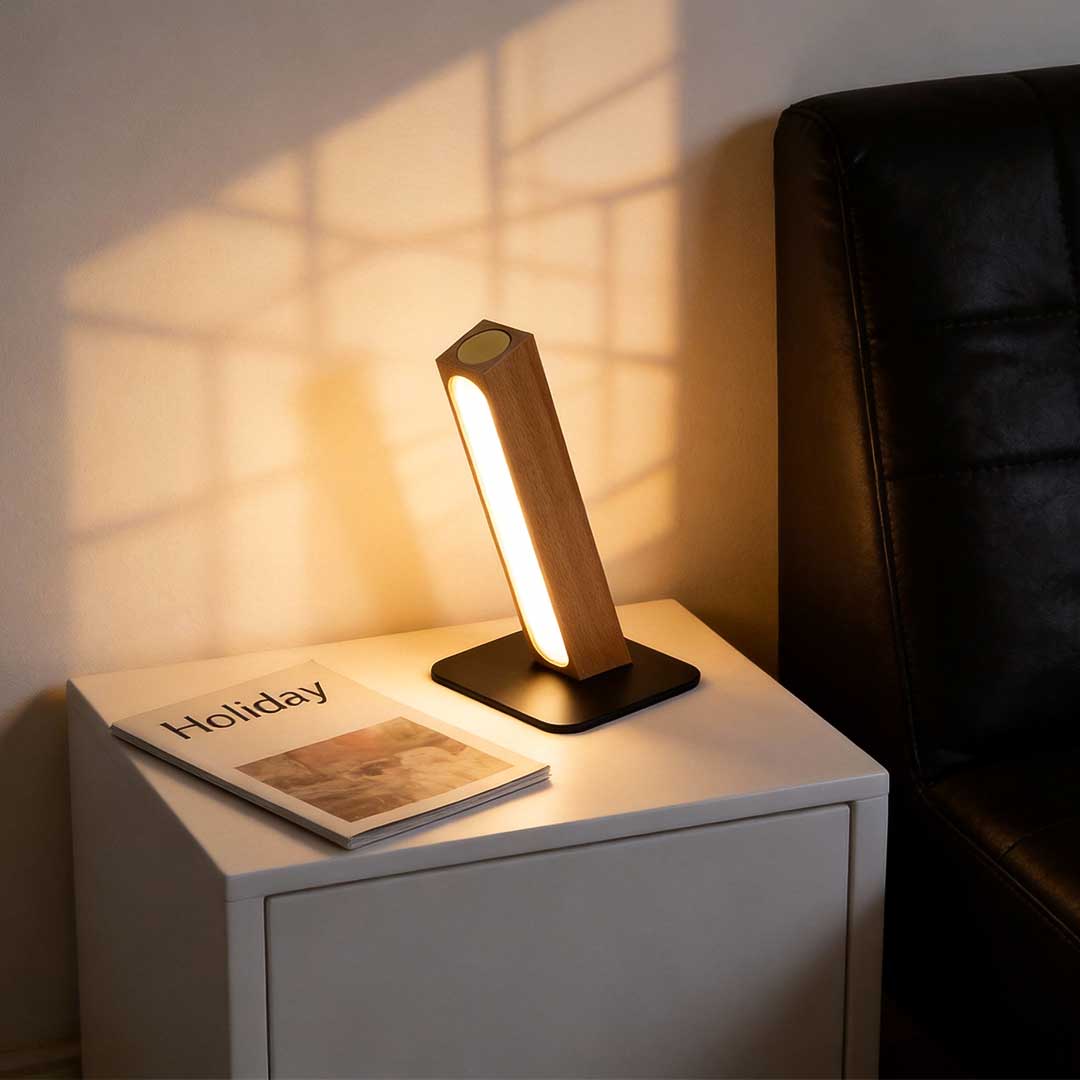 Desk Lamp Wooden Touch Dimmable Rechargeable LED Magnetic Nordic Bedside Study Office