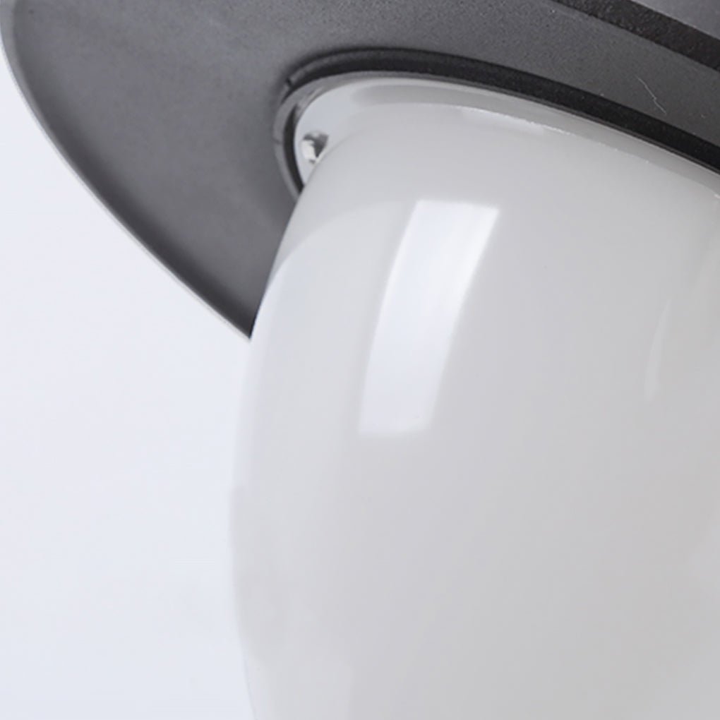 Minimalist Nordic Arc Arm LED Lawn Lamp Durable Outdoor Post Lighting