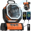 20000mAh Rechargeable Camping Fan with LED Light and USB Power Bank