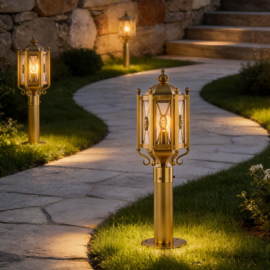 Copper Pathway Lights Outdoor Waterproof Brass Garden Landscape Lighting