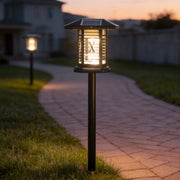 Solar Mosquito Repellent Light Outdoor Bug Zapper LED Garden Patio Metal Stake Lamp