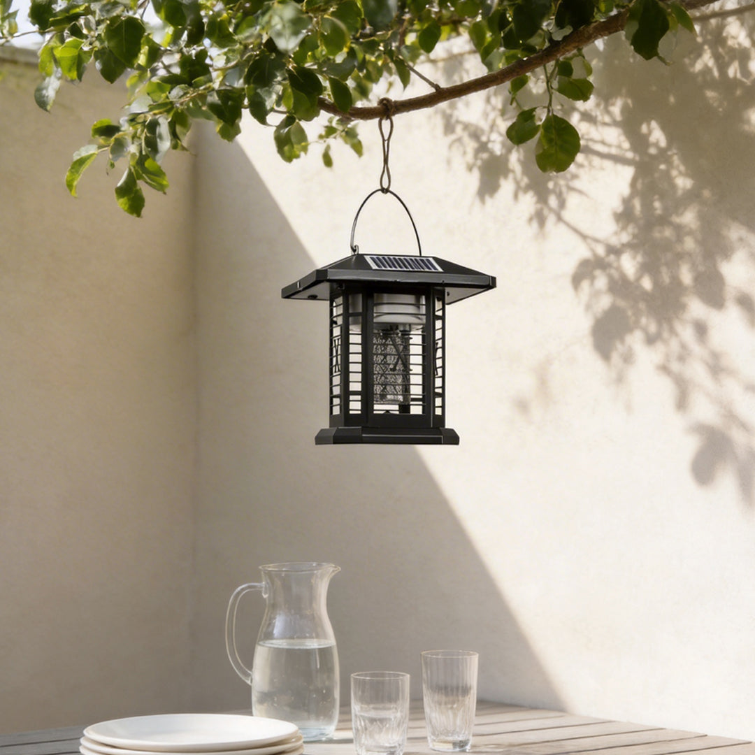 Solar Mosquito Repellent Light Outdoor Bug Zapper LED Garden Patio Metal Stake Lamp