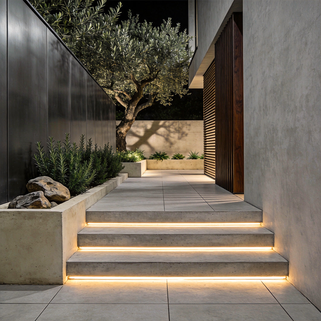 Outdoor LED Light Strip Embedded Flexible Waterproof Linear Step Lighting 24V