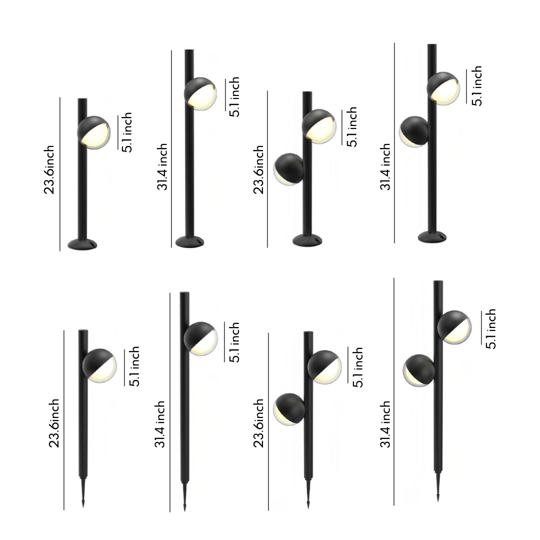 Modern Minimalist Black Pathway Landscape Lighting