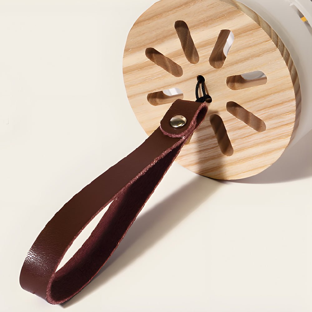 Portable Wood LED Camping Lantern Rechargeable USB Filament Hanging Outdoor Patio Lamp