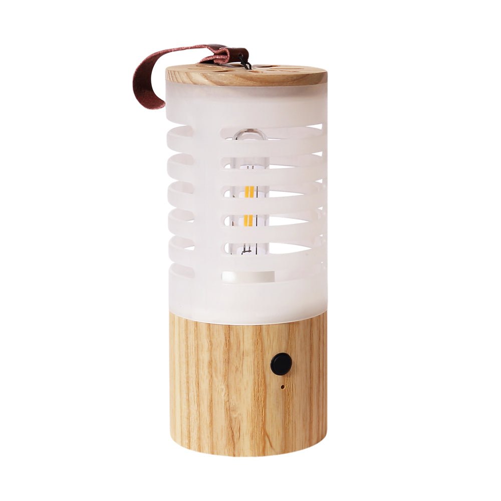 Portable Wood LED Camping Lantern Rechargeable USB Filament Hanging Outdoor Patio Lamp