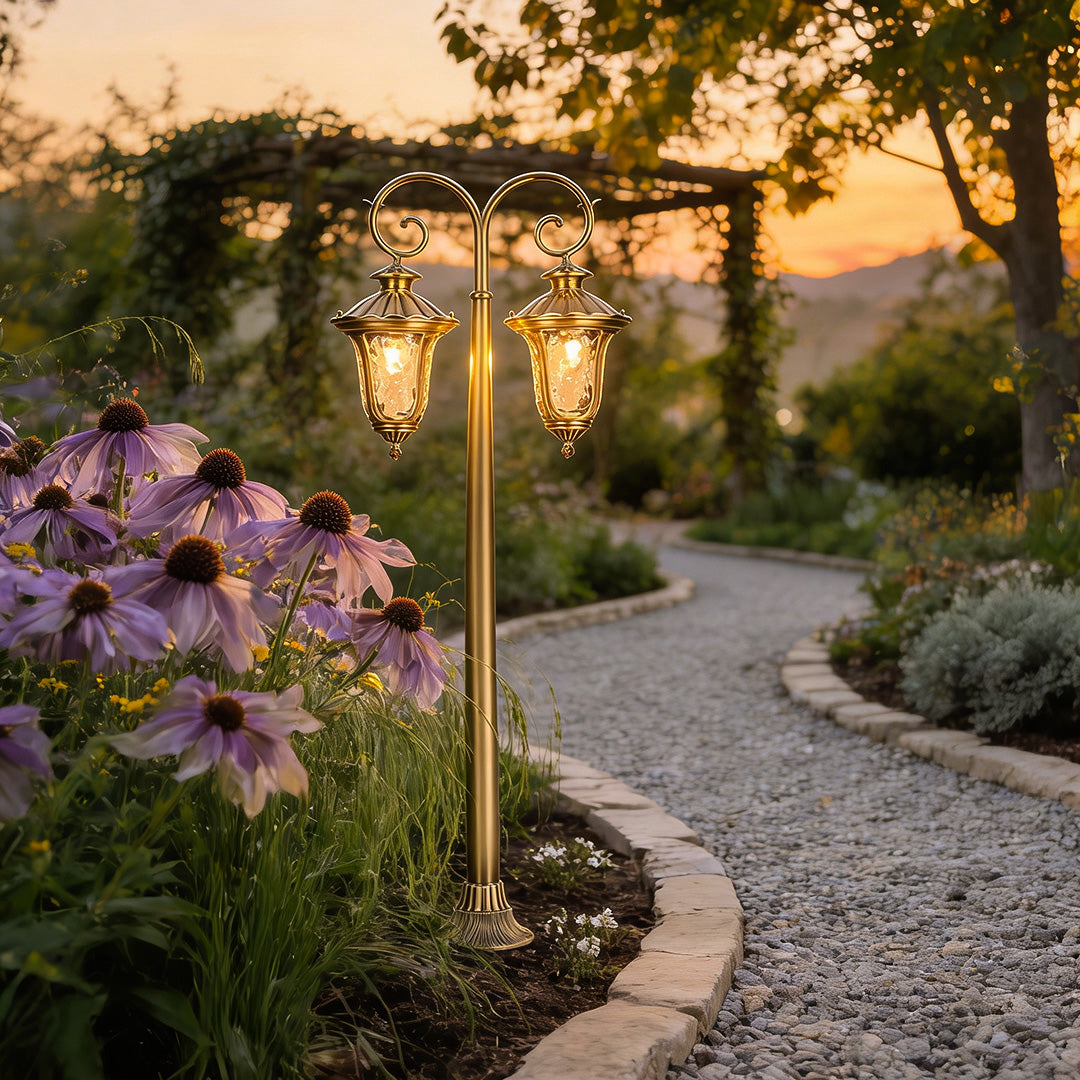 Copper Pathway Lights Outdoor Waterproof Vintage European Garden Landscape Light
