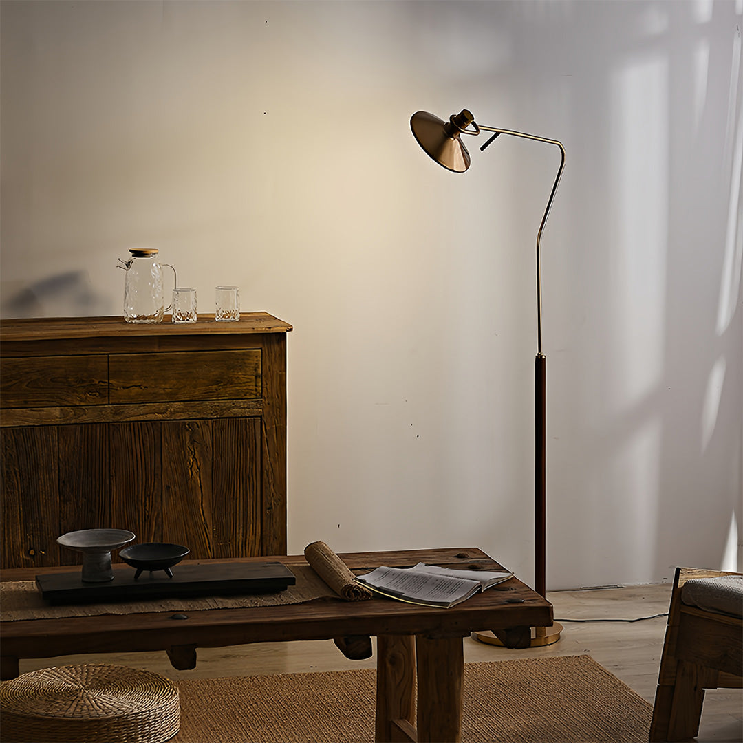 Liora Adjustable Gold Floor Lamp