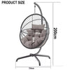 Premium Hanging Egg Chair – Rattan Swing Hammock with Cushions for Indoor & Outdoor Use