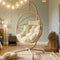 Premium Hanging Egg Chair – Rattan Swing Hammock with Cushions for Indoor & Outdoor Use