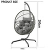 Premium Hanging Egg Chair – Rattan Swing Hammock with Cushions for Indoor & Outdoor Use