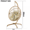 Premium Hanging Egg Chair – Rattan Swing Hammock with Cushions for Indoor & Outdoor Use