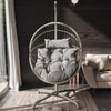Premium Hanging Egg Chair – Rattan Swing Hammock with Cushions for Indoor & Outdoor Use
