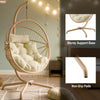 Premium Hanging Egg Chair – Rattan Swing Hammock with Cushions for Indoor & Outdoor Use