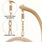 Premium Hanging Egg Chair – Rattan Swing Hammock with Cushions for Indoor & Outdoor Use