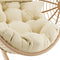 Premium Hanging Egg Chair – Rattan Swing Hammock with Cushions for Indoor & Outdoor Use