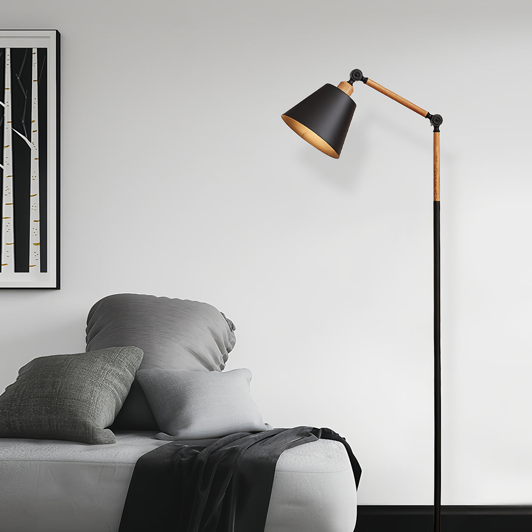 Floor Lamp Adjustable Swing Arm Dimmable LED Iron Modern Minimalist Reading Living Room