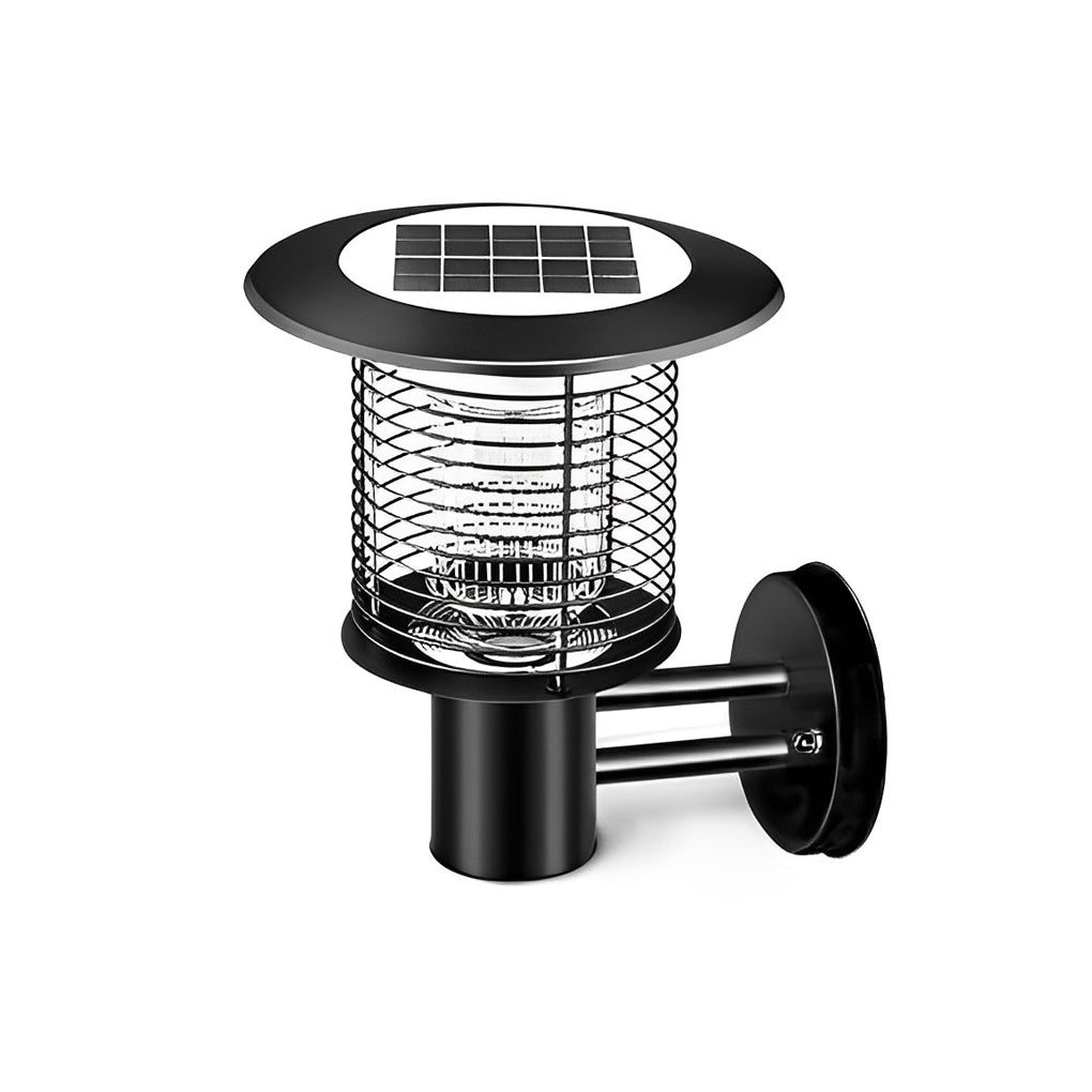 Solar Bug Zapper Outdoor UV LED Mosquito Repellent Stainless Steel Garden Patio Lamp