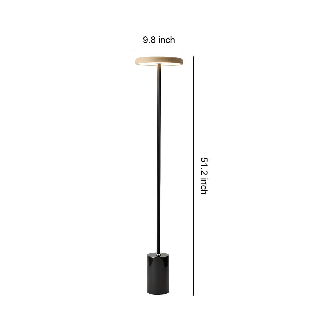 Floor Lamp Dimmable LED Marble Base Iron Pole Acrylic Shade Nordic Minimalist Living Room
