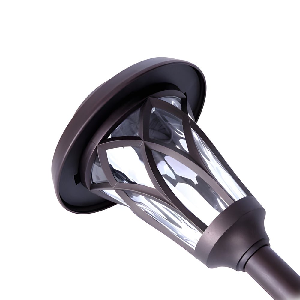 Solar Lawn Stake Lights Outdoor LED Stainless Steel Glass Retro Warm White Garden Path