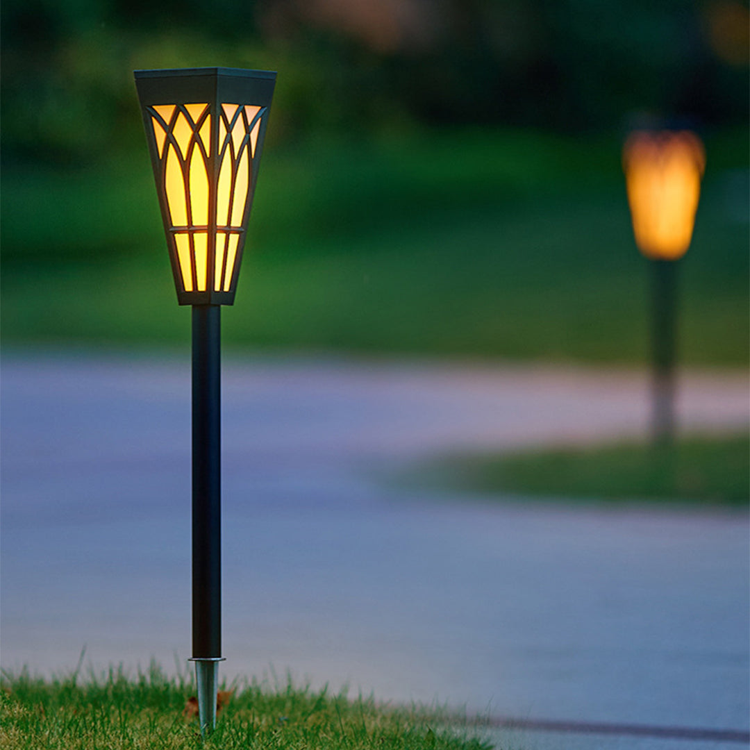 Pathway Light Solar LED Flame Effect Outdoor Waterproof Garden Stake Lighting