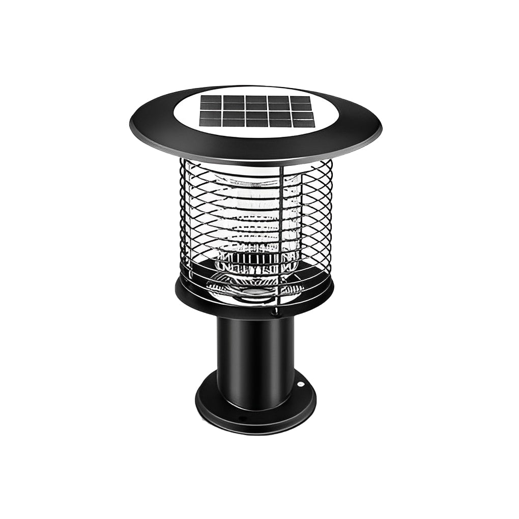 Solar Bug Zapper Outdoor UV LED Mosquito Repellent Stainless Steel Garden Patio Lamp