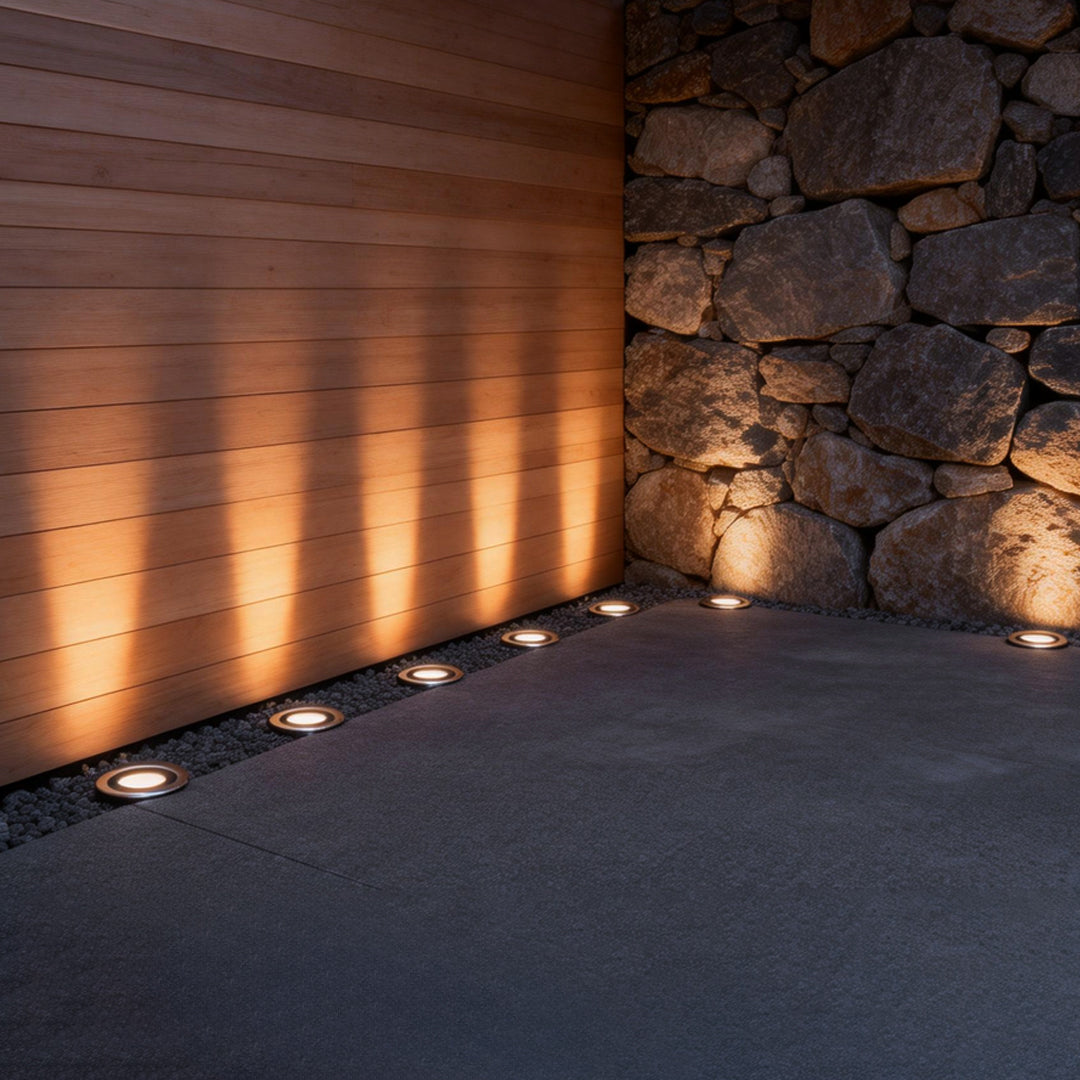 In Ground Light Solar LED Waterproof Stainless Steel Recessed Pathway Garden Lighting