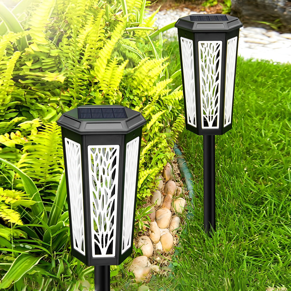 Solar Garden Stake Lights RGB Color Changing Dusk to Dawn Outdoor Pathway Lawn Lamp