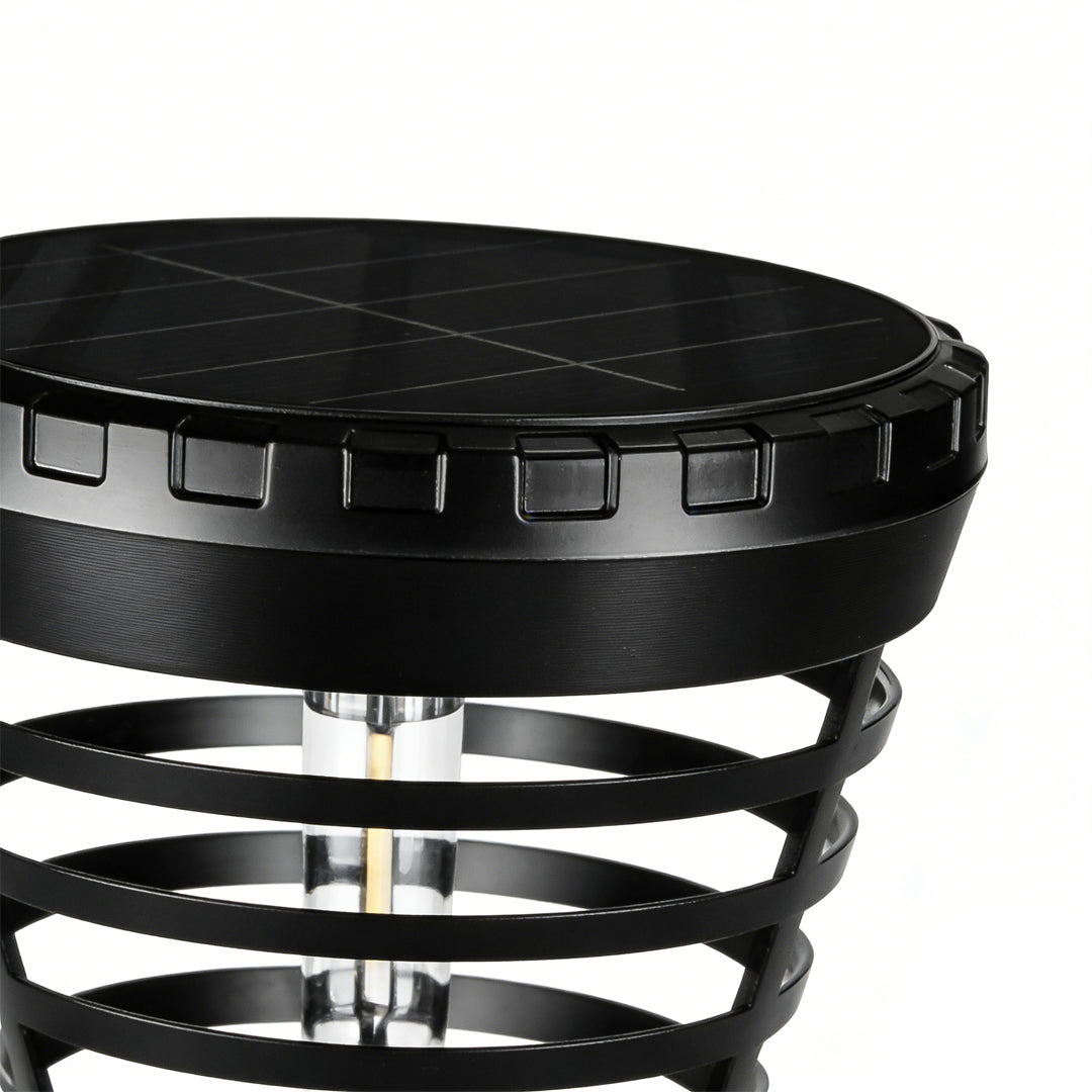 Solar Torch Lights Outdoor LED Dusk to Dawn Black Garden Pathway Lawn Stake Lamp