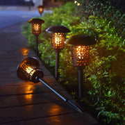 Pathway Light Solar LED Flame Effect Outdoor Waterproof Garden Stake Lighting 22.4 Inch