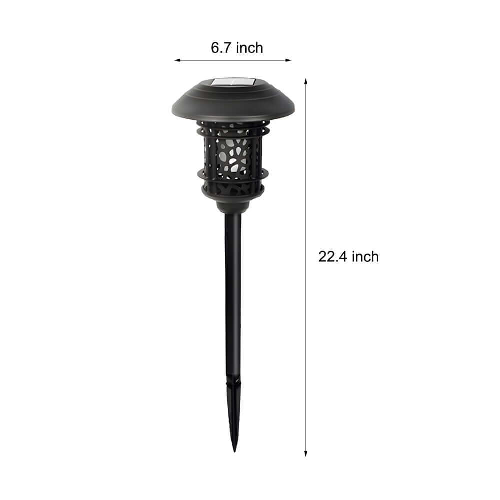Pathway Light Solar LED Flame Effect Outdoor Waterproof Garden Stake Lighting 22.4 Inch