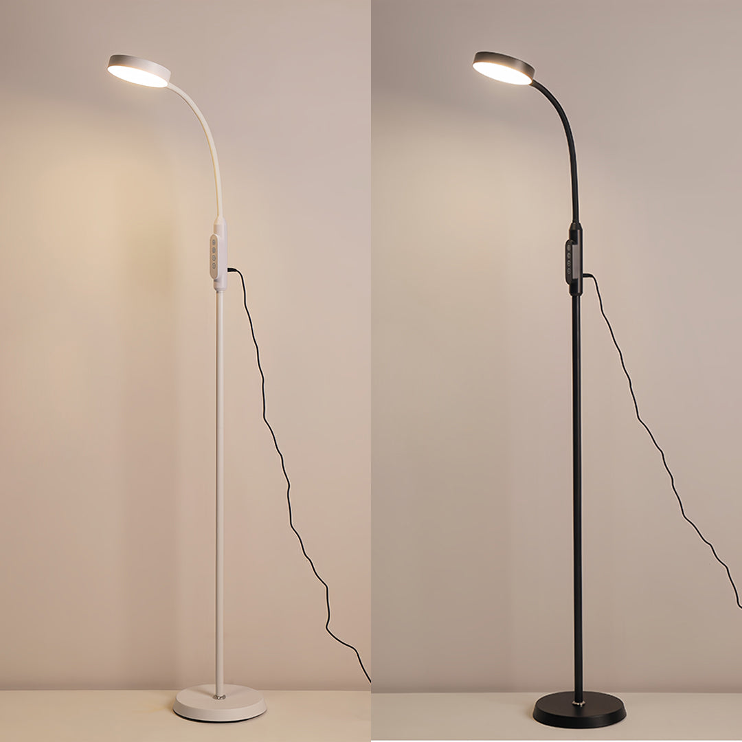 Floor Lamp LED Reading Light Dimmable Touch Remote Control Iron Modern Bedroom Office