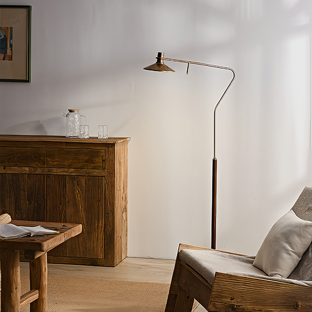 Liora Adjustable Gold Floor Lamp