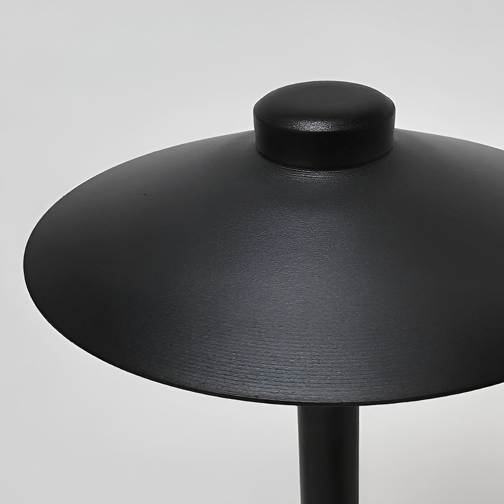 Outdoor LED Pathway Light Mushroom Style Black Aluminum Acrylic Garden Landscape Lamp