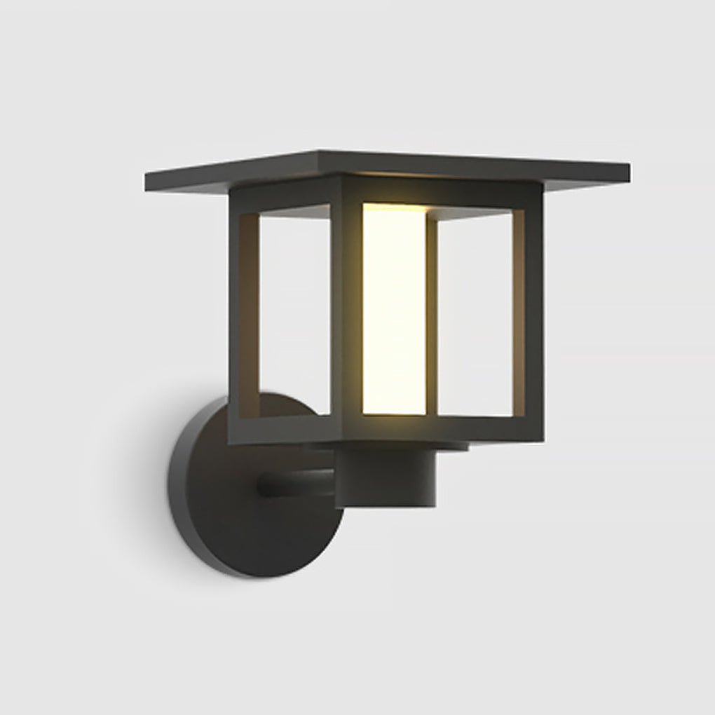 Outdoor LED Post Light Solar or Hardwired Frosted Glass Sand Gray Courtyard Garden Lamp