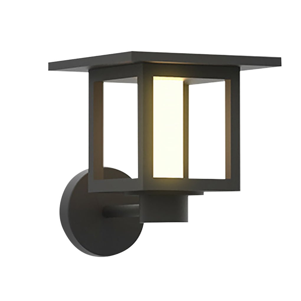 Outdoor LED Post Light Solar or Hardwired Frosted Glass Sand Gray Courtyard Garden Lamp