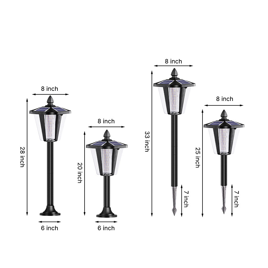 Pathway Light Solar LED Outdoor Waterproof Garden Lawn Stake Lighting Adjustable Height