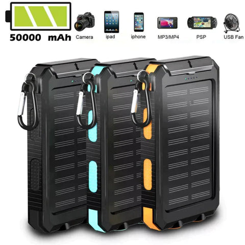 500000mAh - Portable and IP67 Waterproof Solar Power Bank