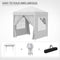 2m x 2m Outdoor Folding Gazebo Canopy - Pop Up Party Tent